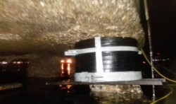 Installation of HDPE pipe on Mooring Dolphin 3 